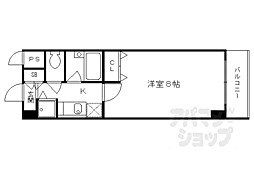 ピュア24 1階1Kの間取り