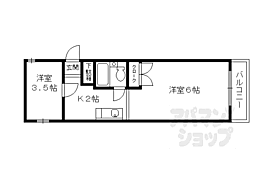 メゾン・ド・パヴィヨン 3階2Kの間取り