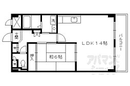 メゾンドセレサ 1階1LDKの間取り