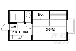 コーポ明津 1階1DKの間取り