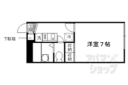 ワイズアパートメント南小栗栖 1階1Kの間取り