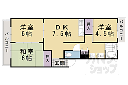 阪急京都本線 西向日駅 徒歩5分の賃貸マンション 3階3DKの間取り