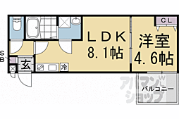 仮称）桃山水野左近西町新築アパート 3階1LDKの間取り
