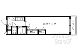 ＯＮＫ．36 4階1Kの間取り