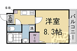 サクシード伏見京橋　2ｎｄ 305 3階1Kの間取り