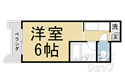 ジュネス神楽田 3階1Kの間取り