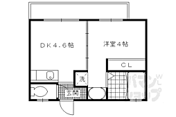 Ｌａ．Ｃａｌｍｅ 1階1DKの間取り