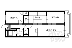 ソレーユ小栗栖 2階3LDKの間取り