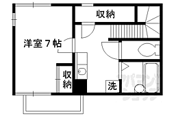 レオネクスト大輝 2階1Kの間取り