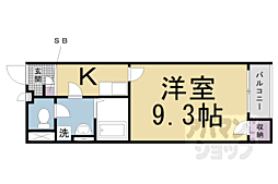 レオネクストカンフォーラ 1階1Kの間取り