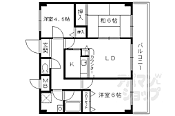 ルミエール森東 2階3LDKの間取り