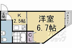 桃山ＨＡＴＣＨ 1階1Kの間取り