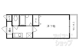 メゾン山城II 201 2階1Kの間取り