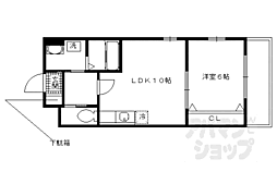 サウス　ビラ 1階1LDKの間取り