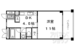 阪急京都本線 東向日駅 徒歩2分の賃貸マンション 5階1DKの間取り