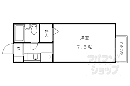 プレジールタケロク 1Kの間取図画像