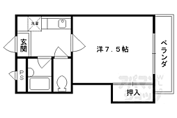 フォーブル深草 1Kの間取図画像