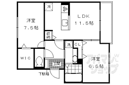 サンフローラ伏見板橋 2LDKの間取図画像