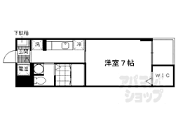 カルムアビタシオン宇治伊勢田 1Kの間取図画像
