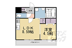KTIレジデンス寺田 1LDKの間取図画像