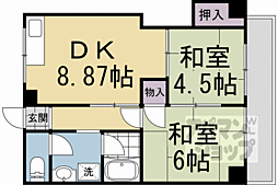 ウッドベルハイム 2LDKの間取図画像