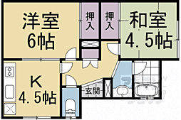 コートハイツ笹田 2LDKの間取図画像