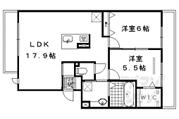 カーサルミノサウーノ 2LDKの間取図画像