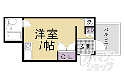 パル大久保 ワンルームの間取図画像