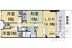 エスリード宇治広野 3LDKの間取図画像