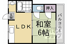 和プレジデント桃山 1DKの間取図画像