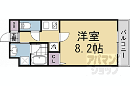 京都市伏見区上中町マンション 1Kの間取図画像