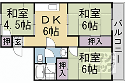 マンション幸B棟 3DKの間取図画像