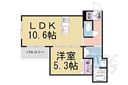 カサデサンZEOM 1LDKの間取図画像