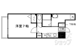 パレス龍大 1Kの間取図画像