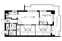 グリンハイム轟 3LDKの間取図画像