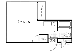エクセル竹田 1Kの間取図画像