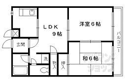 クレセント21 2DKの間取図画像