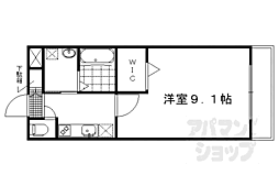 A-mon醍醐 1Kの間取図画像