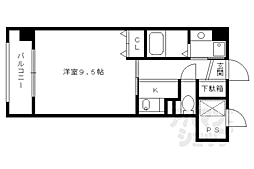 フレーヴァー藤森 1Kの間取図画像