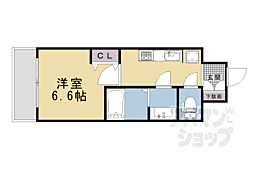 エステムコート京都東寺朱雀邸 1Kの間取図画像