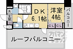 ベラジオ雅び烏丸十条2 1DKの間取図画像