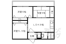 MOグロリーエイト 3DKの間取図画像