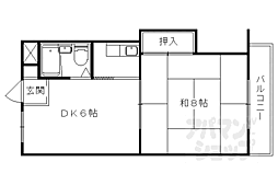 シェーンハイツ苗代 1DKの間取図画像