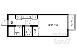 ガーデンハイツ西向日 1Kの間取図画像