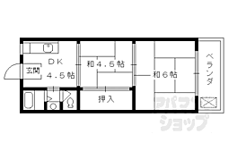 マンション中川 2Kの間取図画像