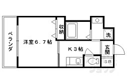 KOH・24 1Kの間取図画像