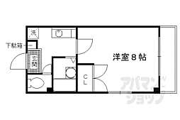 ブレーメン 1Kの間取図画像