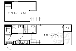 ハーモニーテラス西出町 1Kの間取図画像