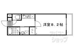 クレアーレ丹波橋 1Kの間取図画像