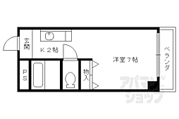 ヤマシタマンション 1Kの間取図画像